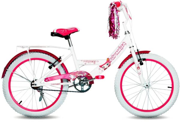 Bicicleta Topmega Princess R20 blanca (Perfil) en rosario